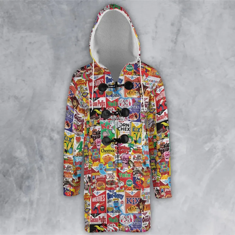 Popular Cereal Boxes Hooded Cloak Coat - 2