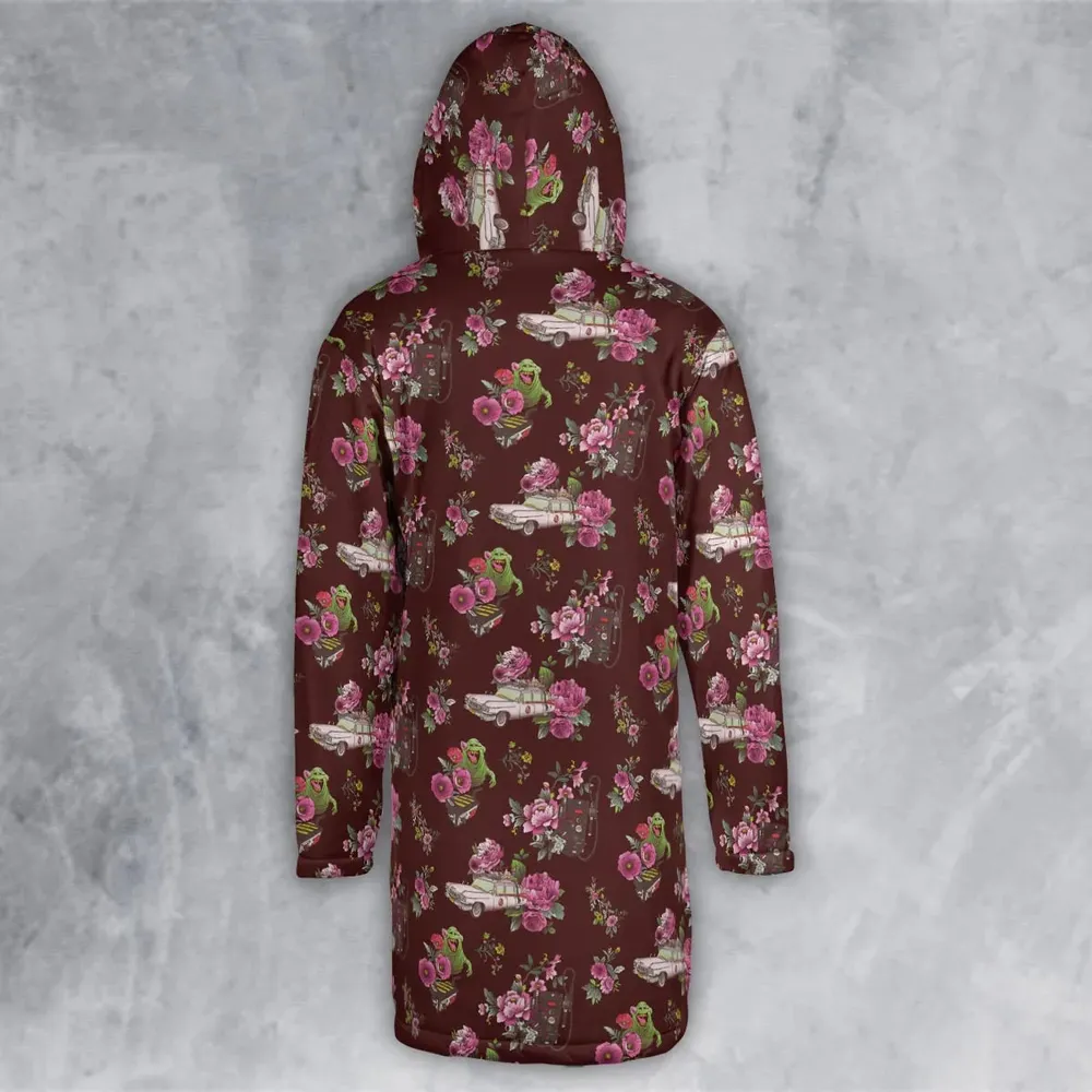 Slimer Ecto-1 Proton Pack Floral Ghostbusters Hooded Cloak Coat - 3