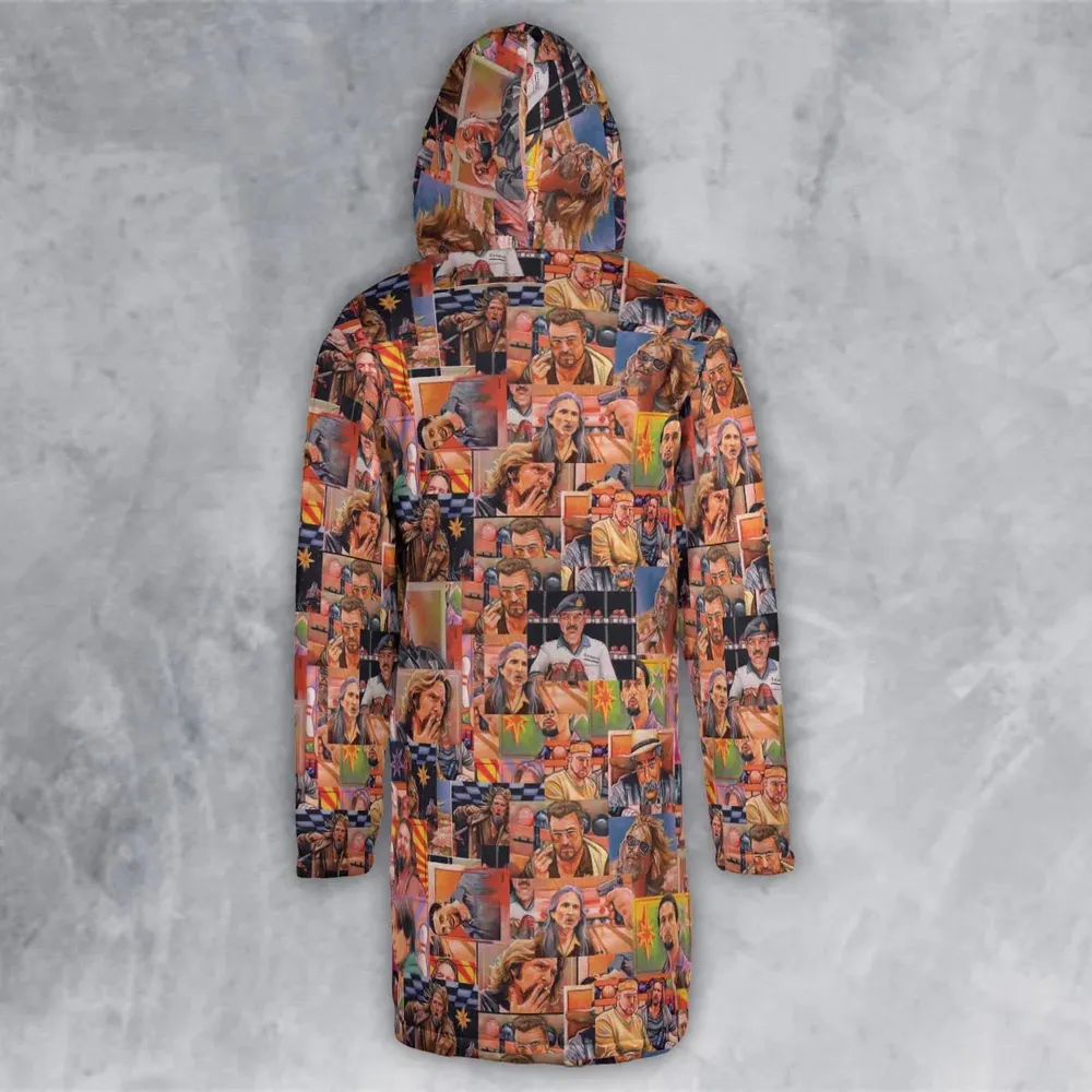 The Big Lebowski Painting Pattern Hooded Cloak Coat - 3