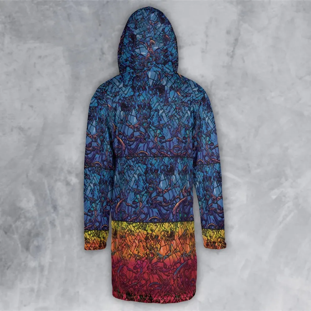 Stained Glass Cthulhu H.P Lovecraft Hooded Cloak Coat - 3