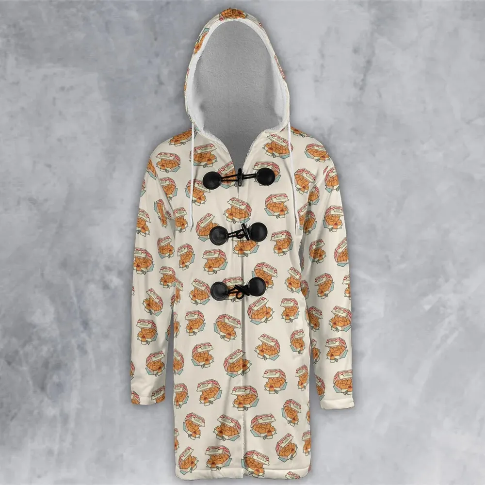 Kitten Nuggets Pattern Hooded Cloak Coat - 2