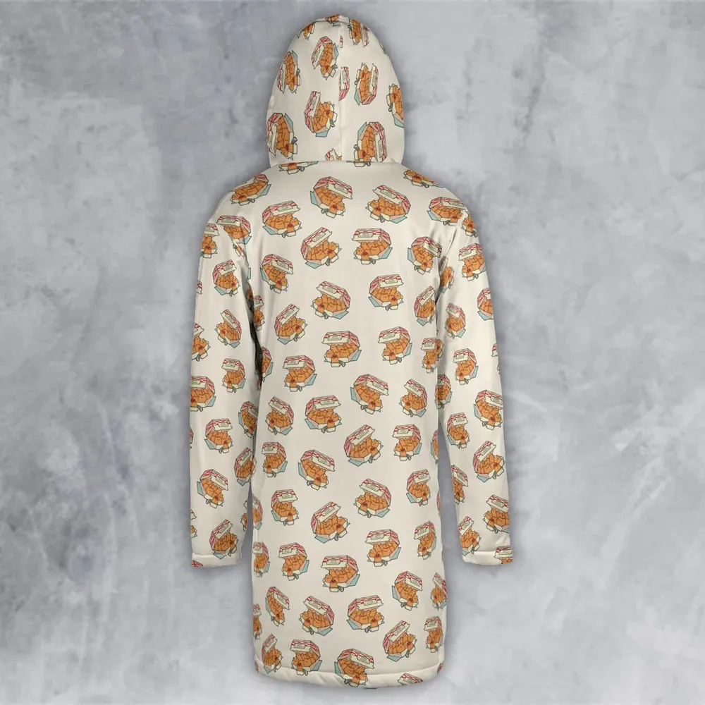 Kitten Nuggets Pattern Hooded Cloak Coat - 3