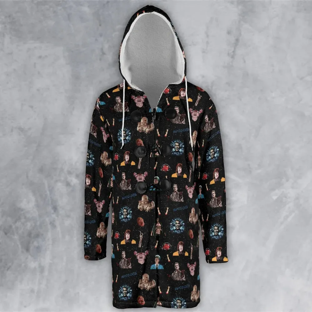 Total Recall Pattern Hooded Cloak Coat - 2