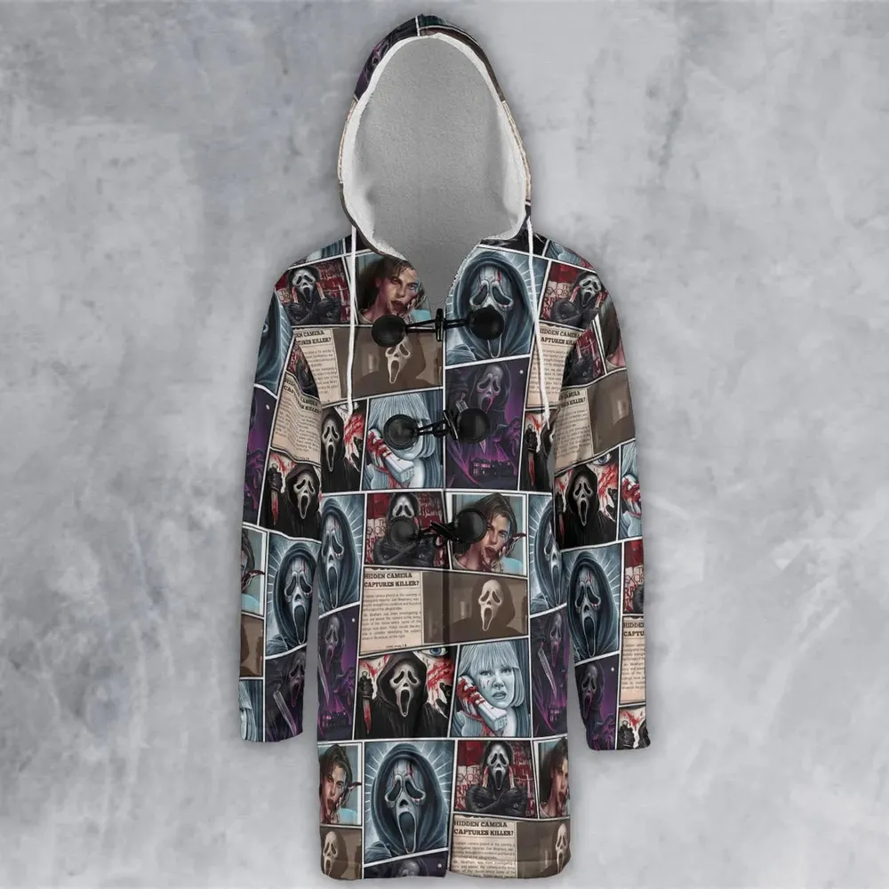 Scream Ghostface Horror Movie Halloween Hooded Cloak Coat - 2