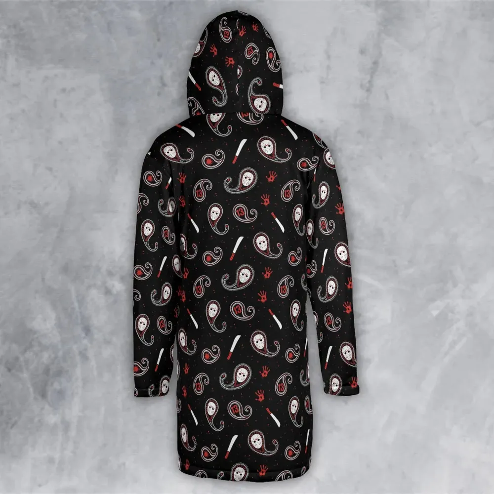 Jason Voorhees Friday The 13th Pattern Hooded Cloak Coat - 3