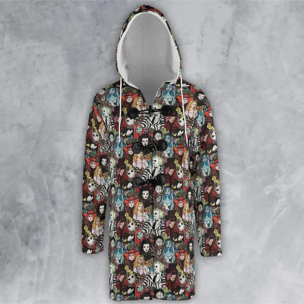 Tim Burton Characters Halloween Hooded Cloak Coat - 2