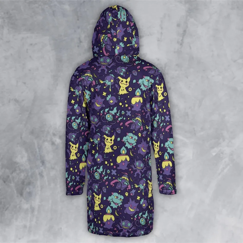Gengar Ghost Pokemon Pattern Hooded Cloak Coat - 3