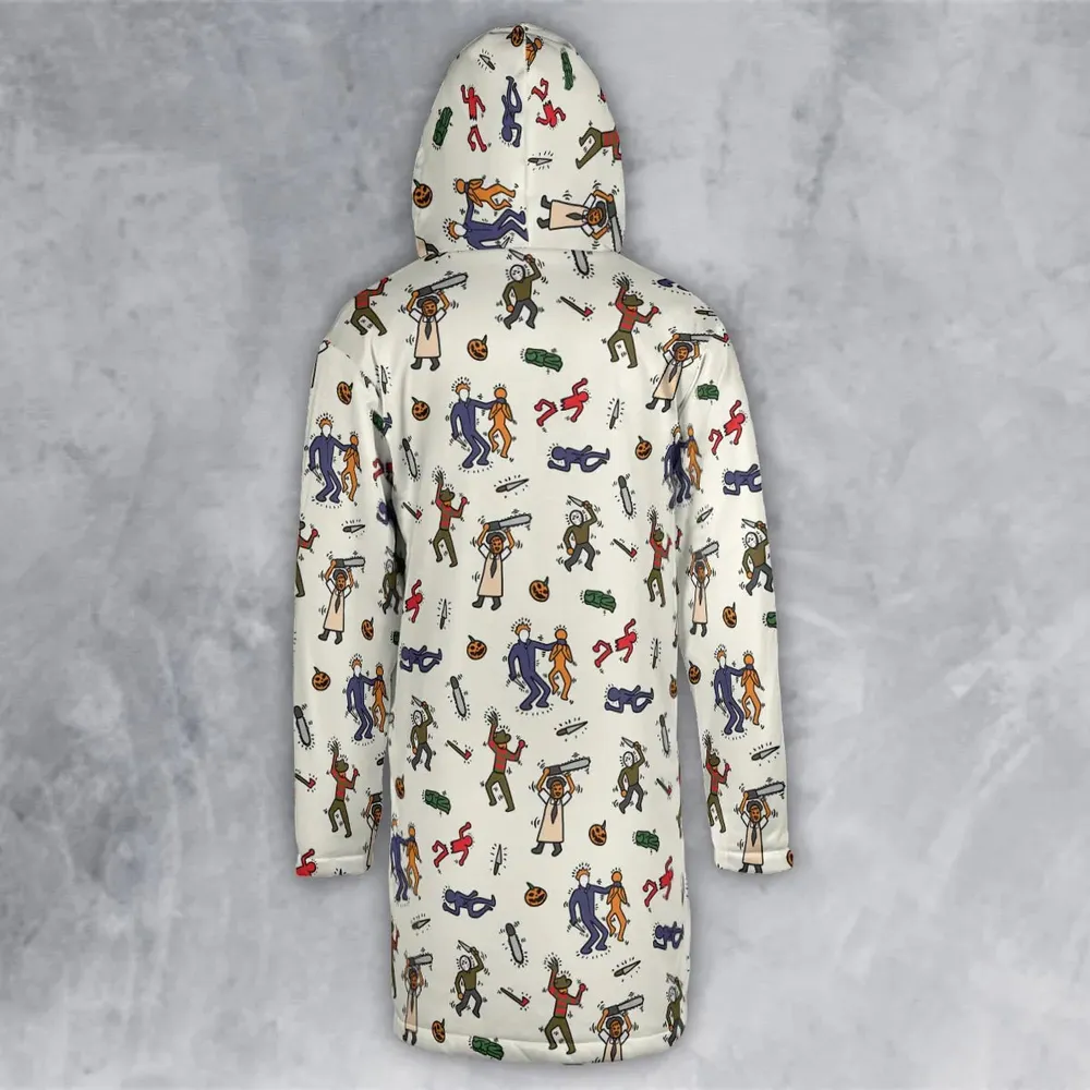 Horror Movie Pop Characters Pattern Hooded Cloak Coat - 3