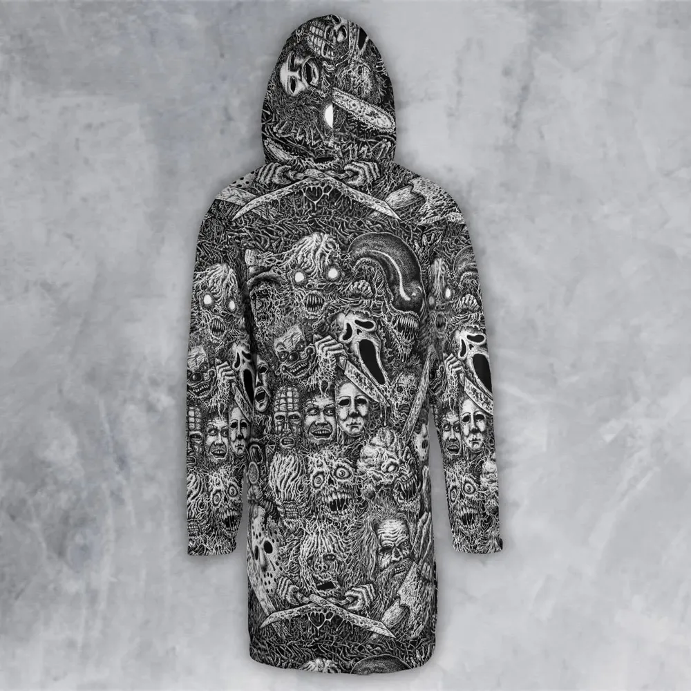 Horror Movie Assemblage Ghostface Xenomorph Pinhead Freddy Michael Myers Hooded Cloak Coat - 3