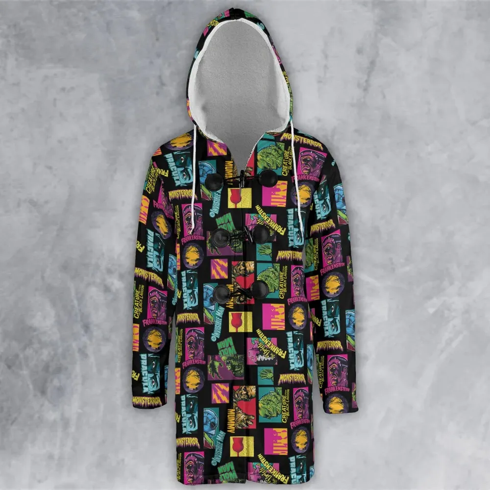 Monster Pop Movies Halloween Hooded Cloak Coat - 2