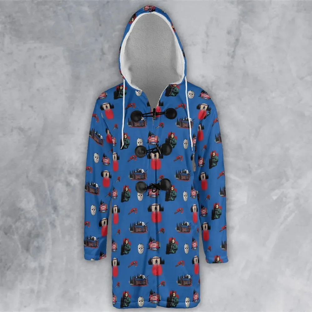 Jason Vorhees Camp Crystal Lake Halloween Hooded Cloak Coat - 2