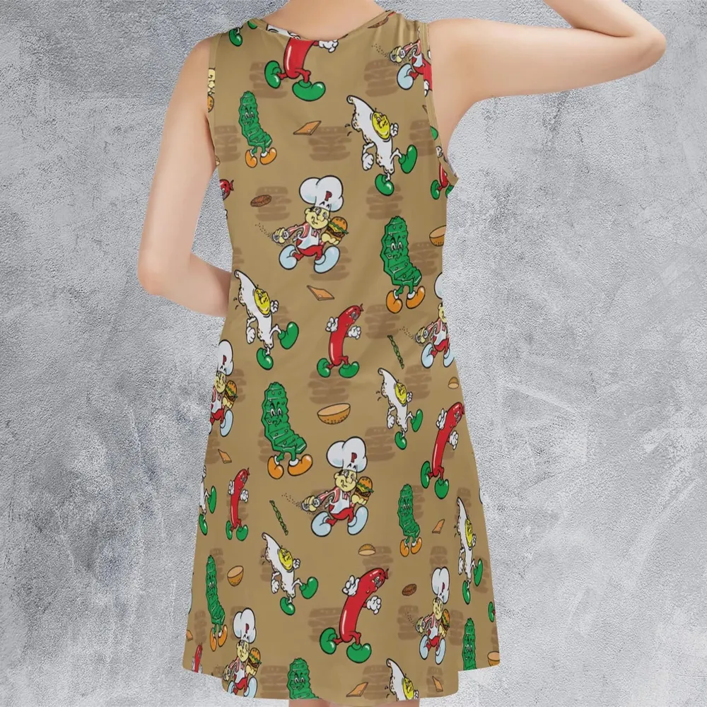 BurgerTime Arcade Sleeveless Dress - 3