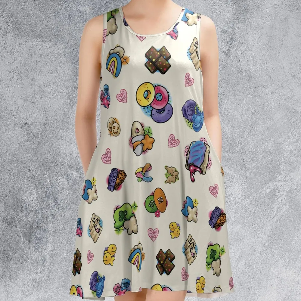 Nostalgic Candy From Your Childhood Sleeveless Dress - 2