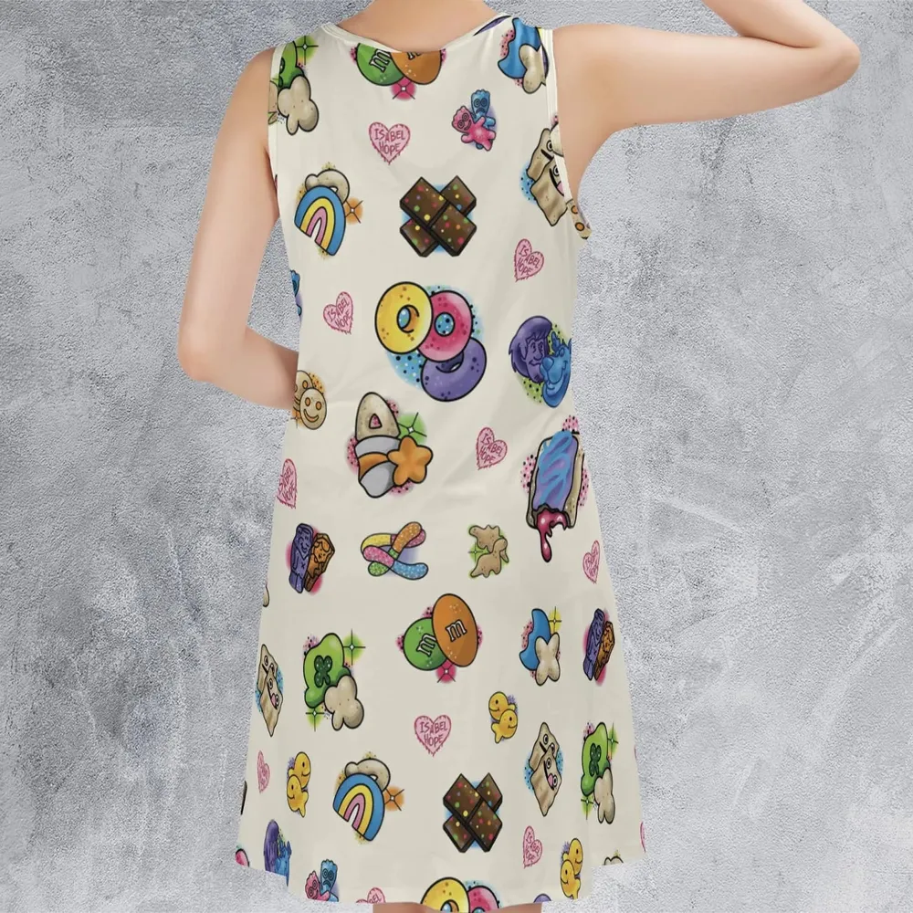 Nostalgic Candy From Your Childhood Sleeveless Dress - 3