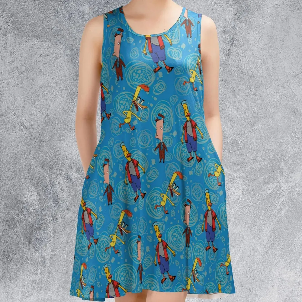 Animated Attitude Duckman Sleeveless Dress - 2