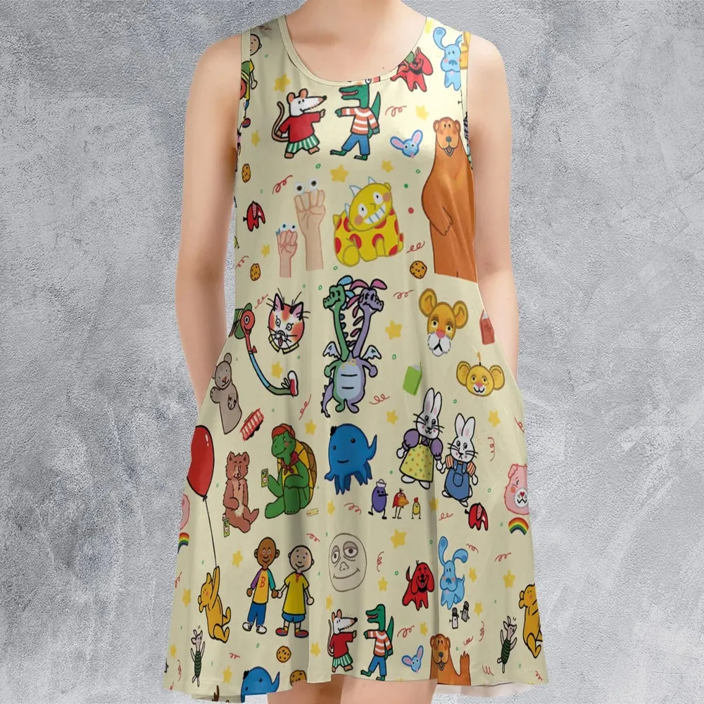 Nostalgia Train Sleeveless Dress - 2