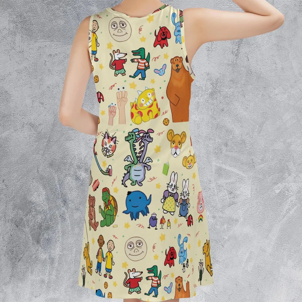 Nostalgia Train Sleeveless Dress - 3
