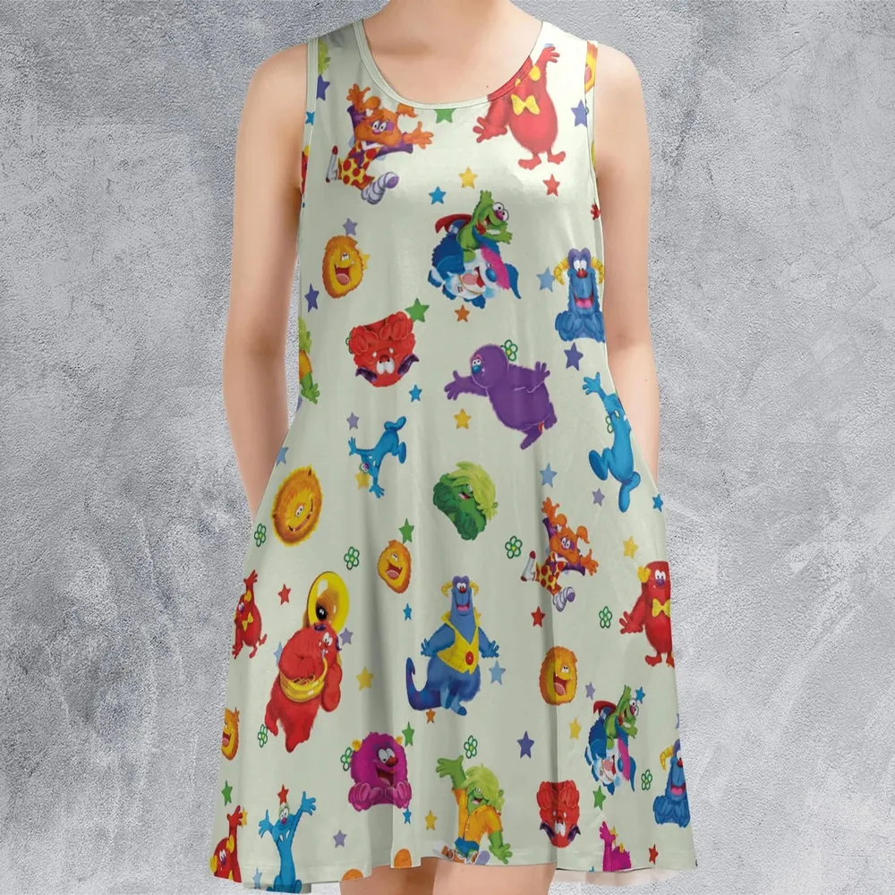 Furry Friends Sleeveless Dress - 2