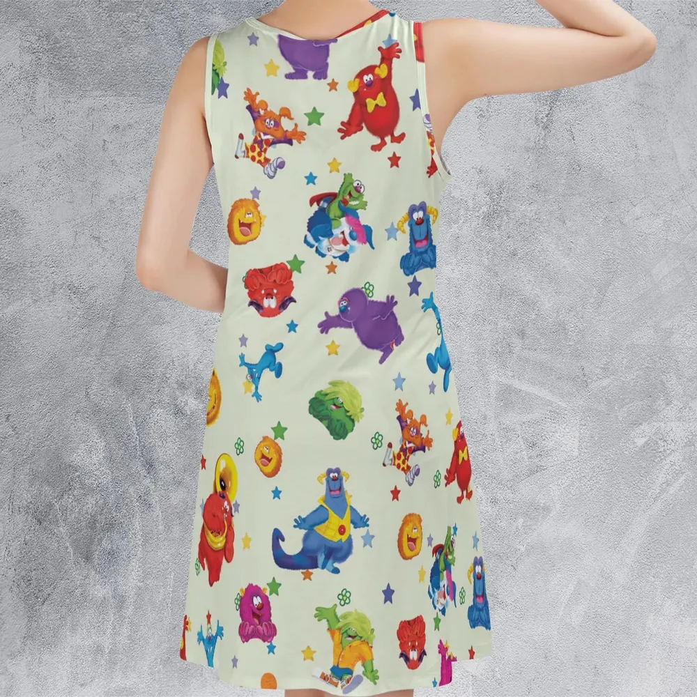 Furry Friends Sleeveless Dress - 3