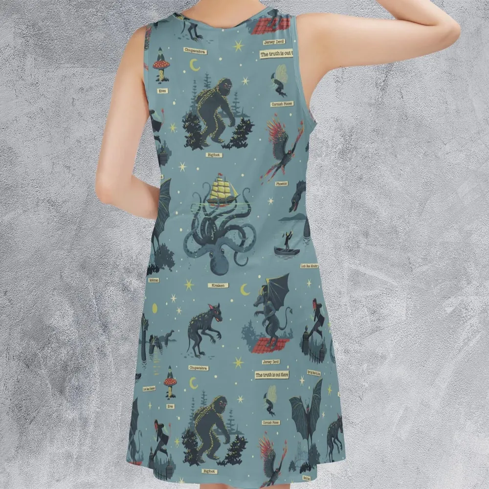Paranormal Creatures Sleeveless Dress - 3