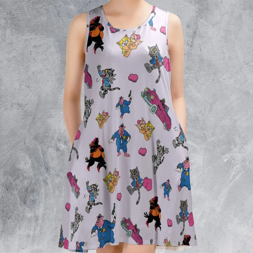 Fritz The Cat Characters Sleeveless Dress - 2