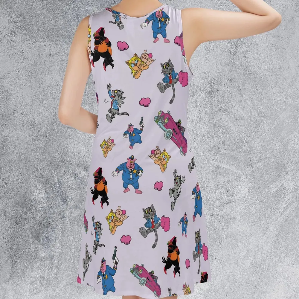 Fritz The Cat Characters Sleeveless Dress - 3