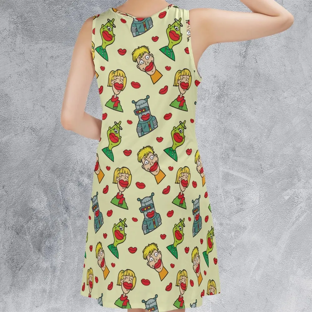 Wack-O-Wax Wax Lips Sleeveless Dress - 3