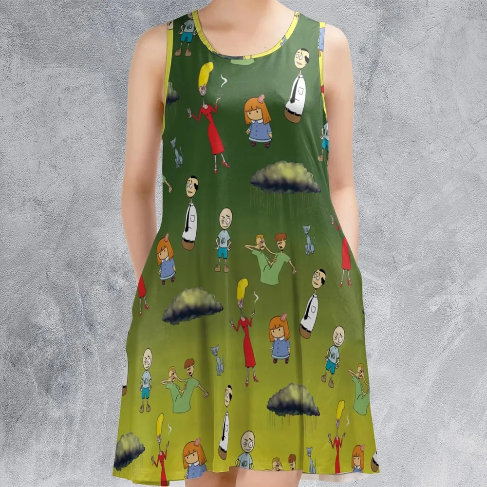 The Oblongs Retro TV Show Sleeveless Dress - 2