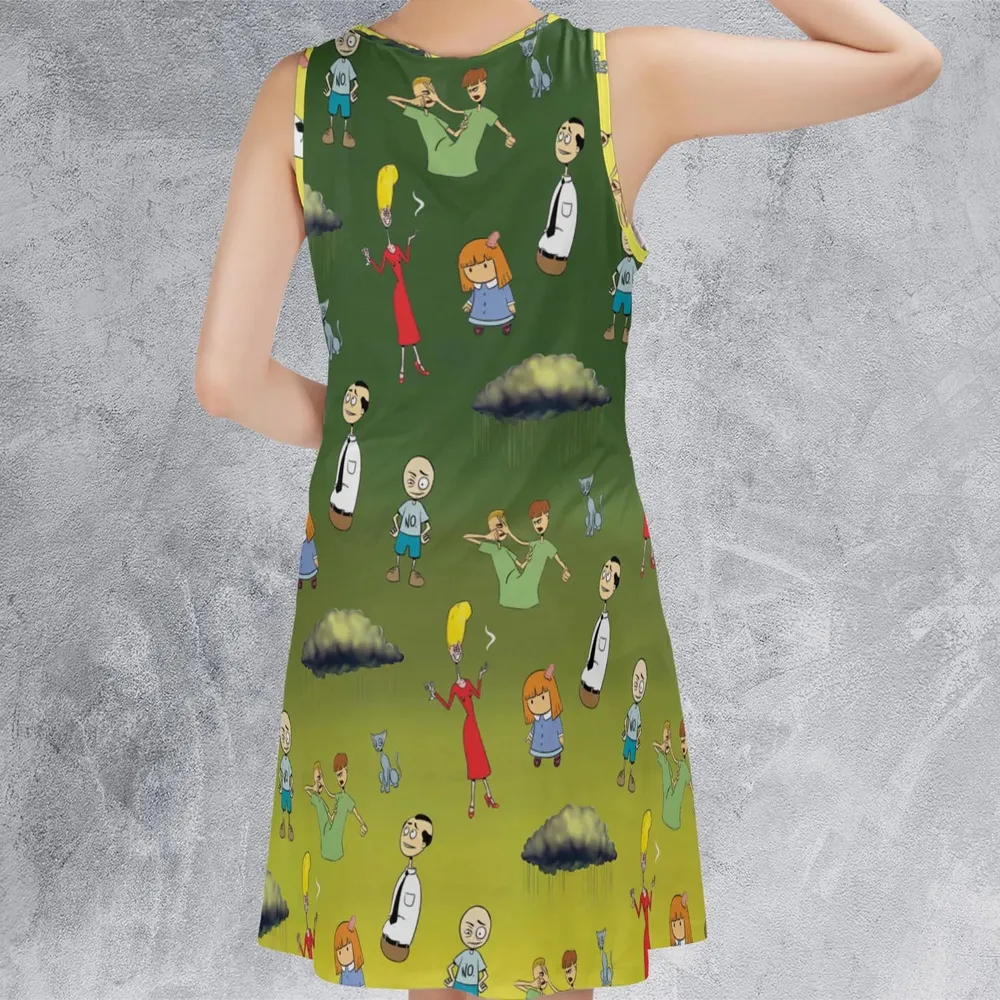 The Oblongs Retro TV Show Sleeveless Dress - 3