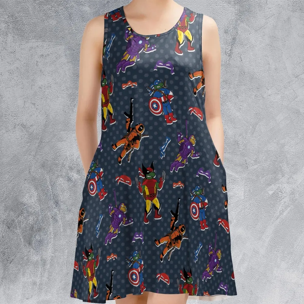 Super Turtles TMNT Sleeveless Dress - 2