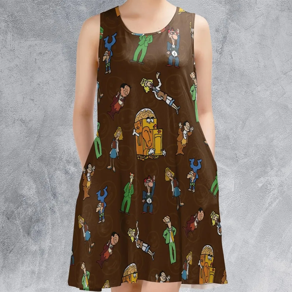 Grins and Smiles And Giggles And Laugh Sleeveless Dress - 2