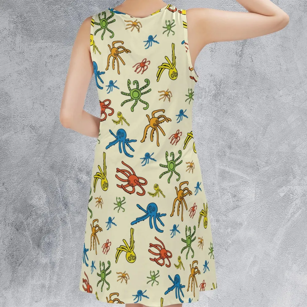 Walks Creeps Tumbles Wacky Wallwalkers Sleeveless Dress - 3