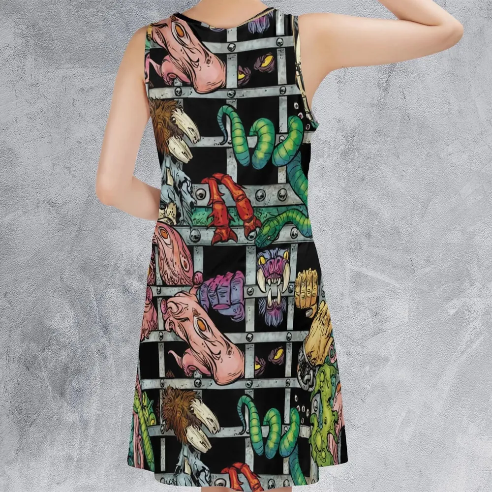 Castle Grayskull Dungeon He-man And The Masters Of The Universe Sleeveless Dress - 3