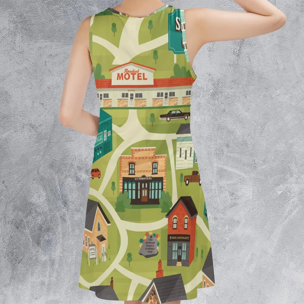 Schitt's Creek Town Map Sleeveless Dress - 3