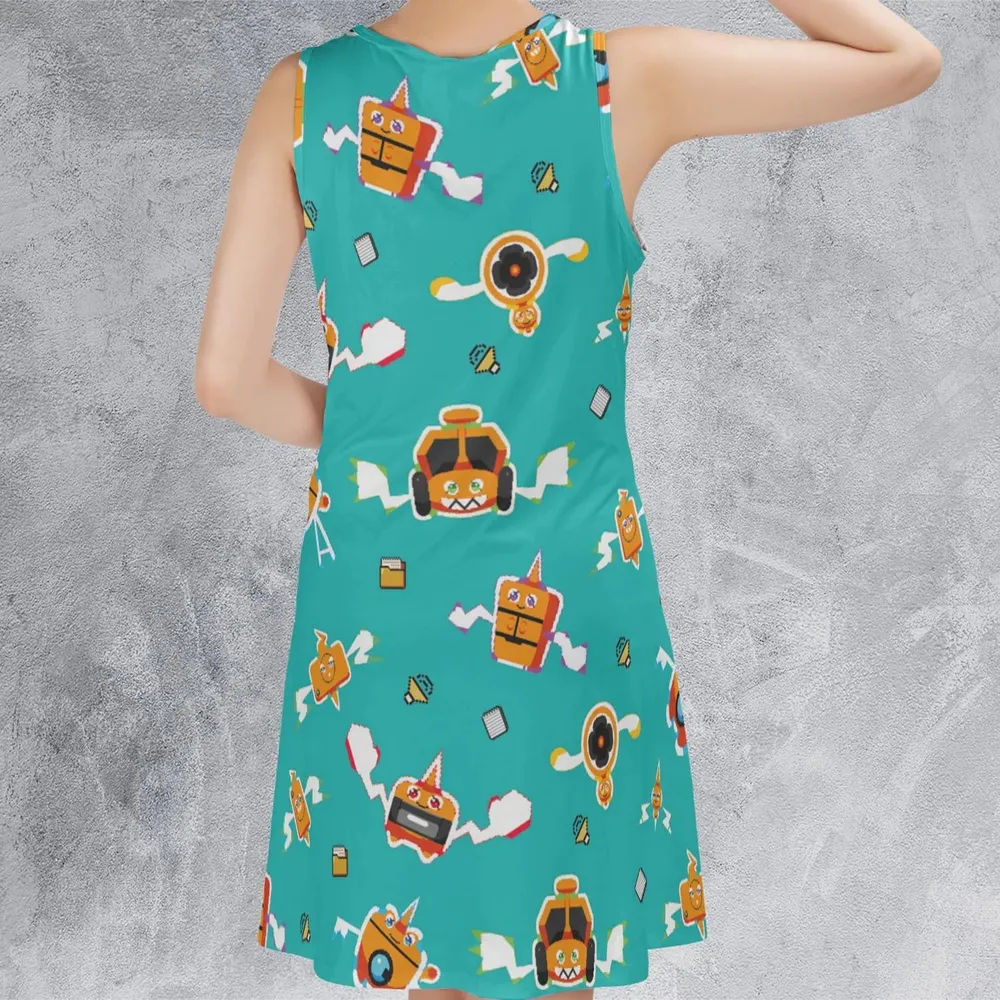Pixel Rotom Electric Pokemon Sleeveless Dress - 3