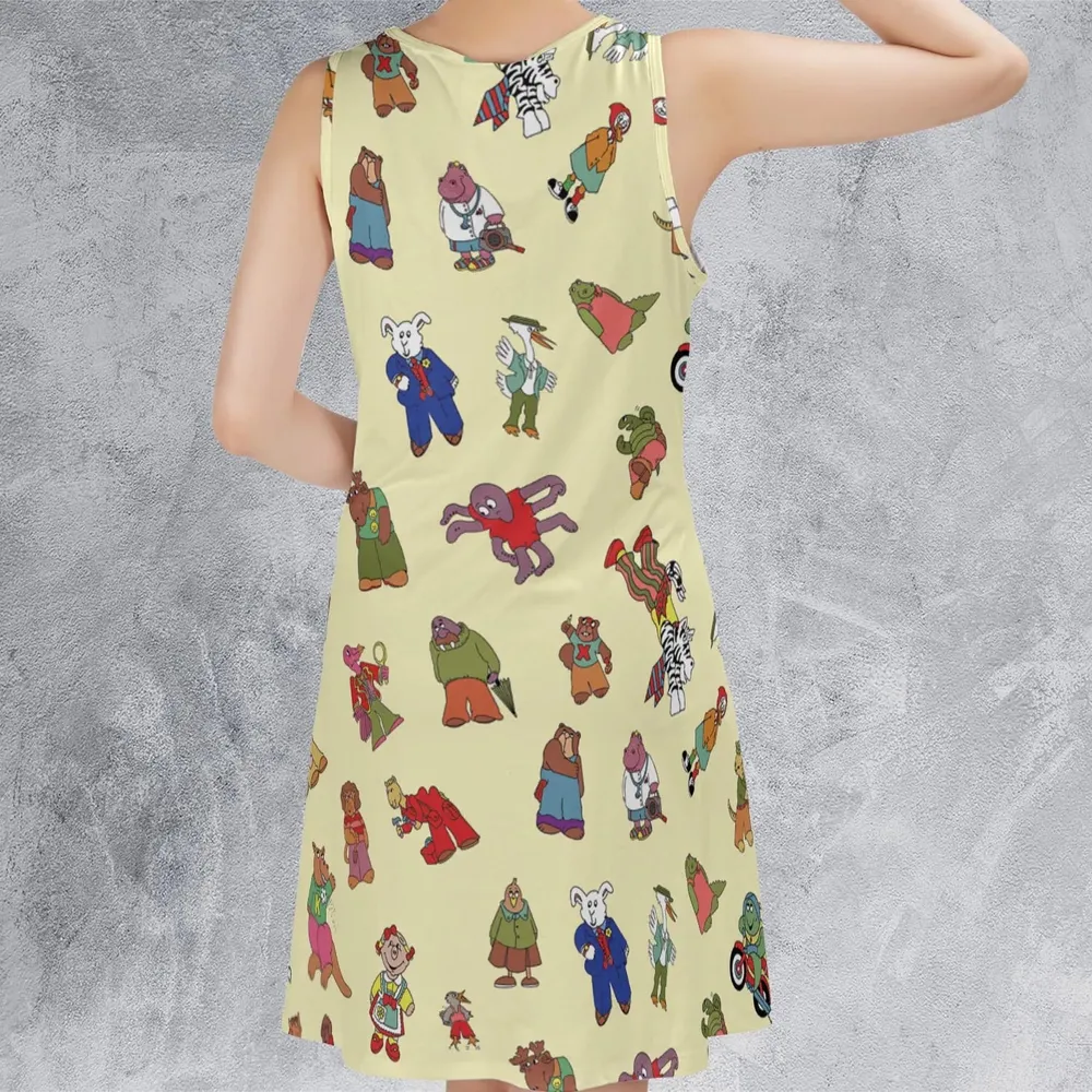 Sweet Pickles Characters Sleeveless Dress - 3