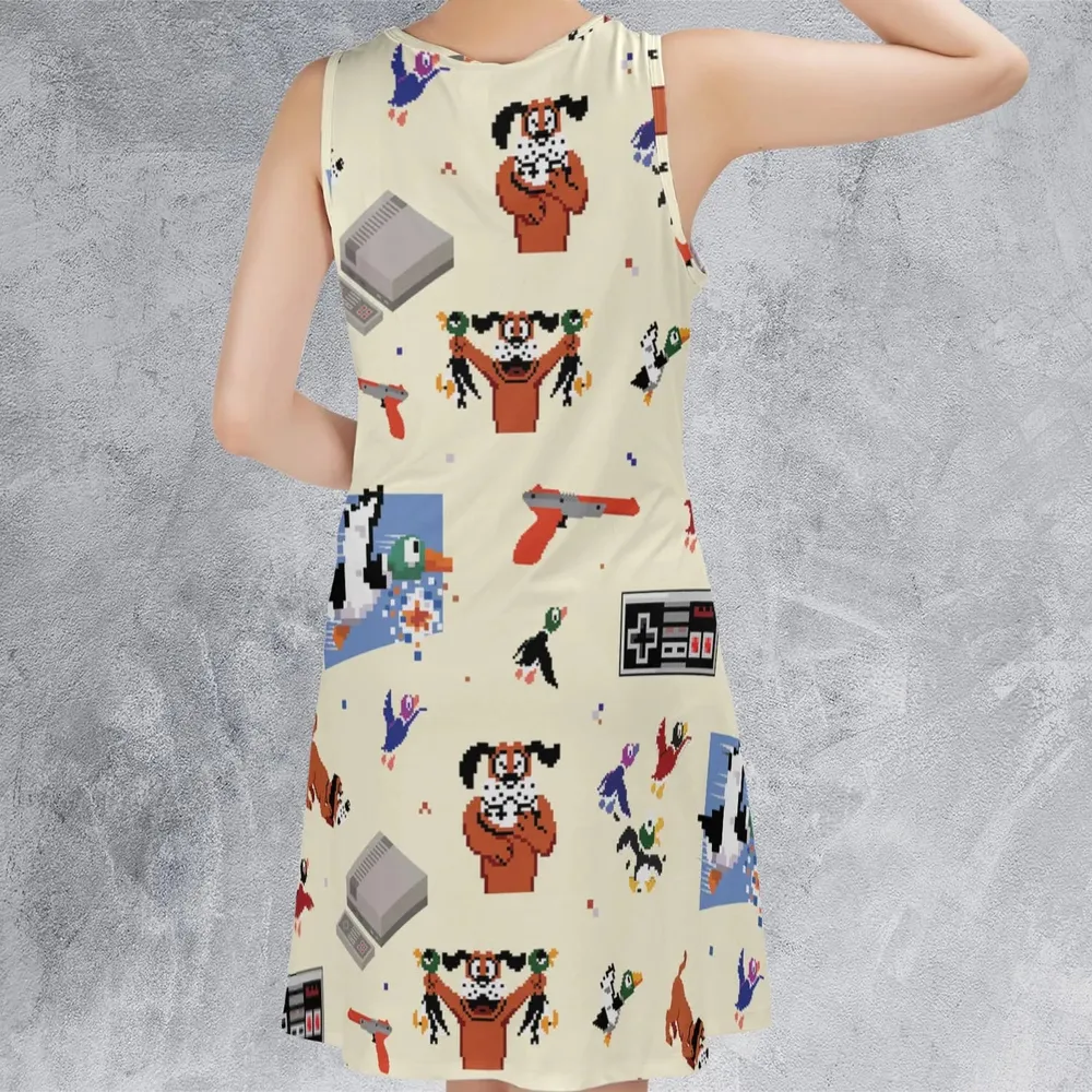 Retro Video Game Duck Hunt Sleeveless Dress - 3