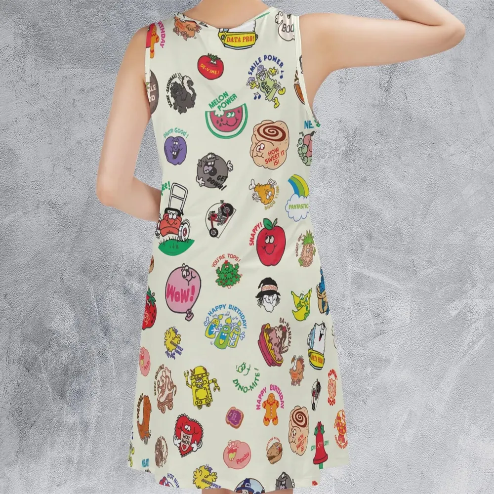 Vintage Trend Matte Scratch & Sniff Sleeveless Dress - 3
