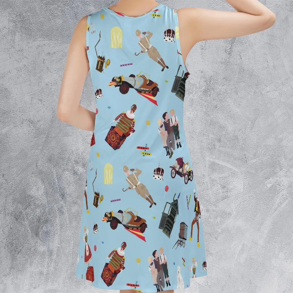Chitty Chitty Bang Bang Patterns Sleeveless Dress - 3