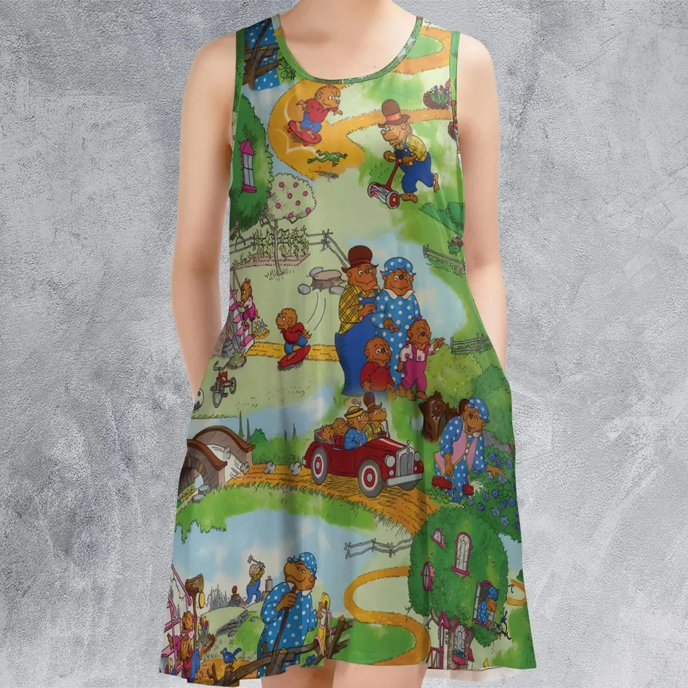 A Big Treehouse Berenstain Bears Sleeveless Dress - 2