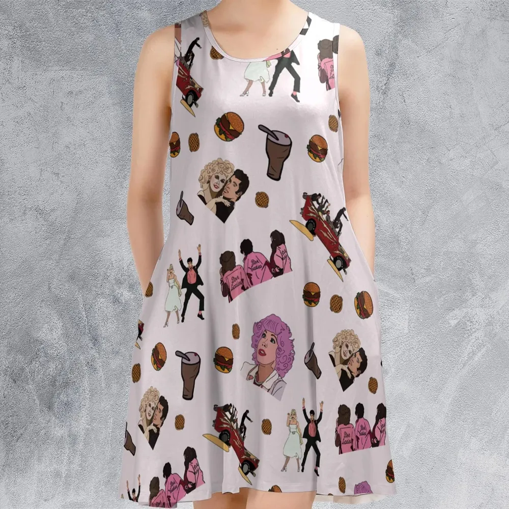 Summer Nights Grease Sleeveless Dress - 2