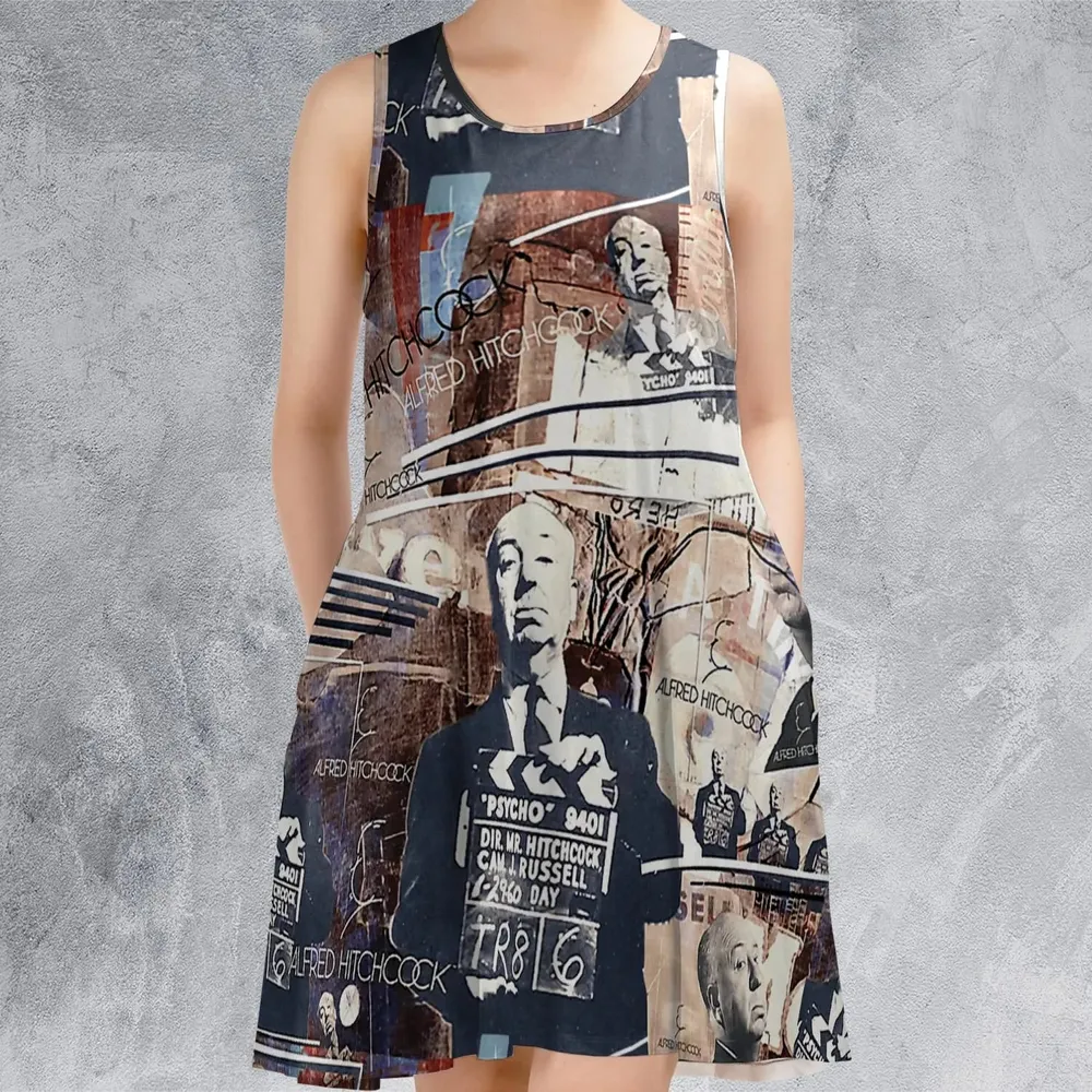Alfred Hitchcock Aesthetic Sleeveless Dress - 2