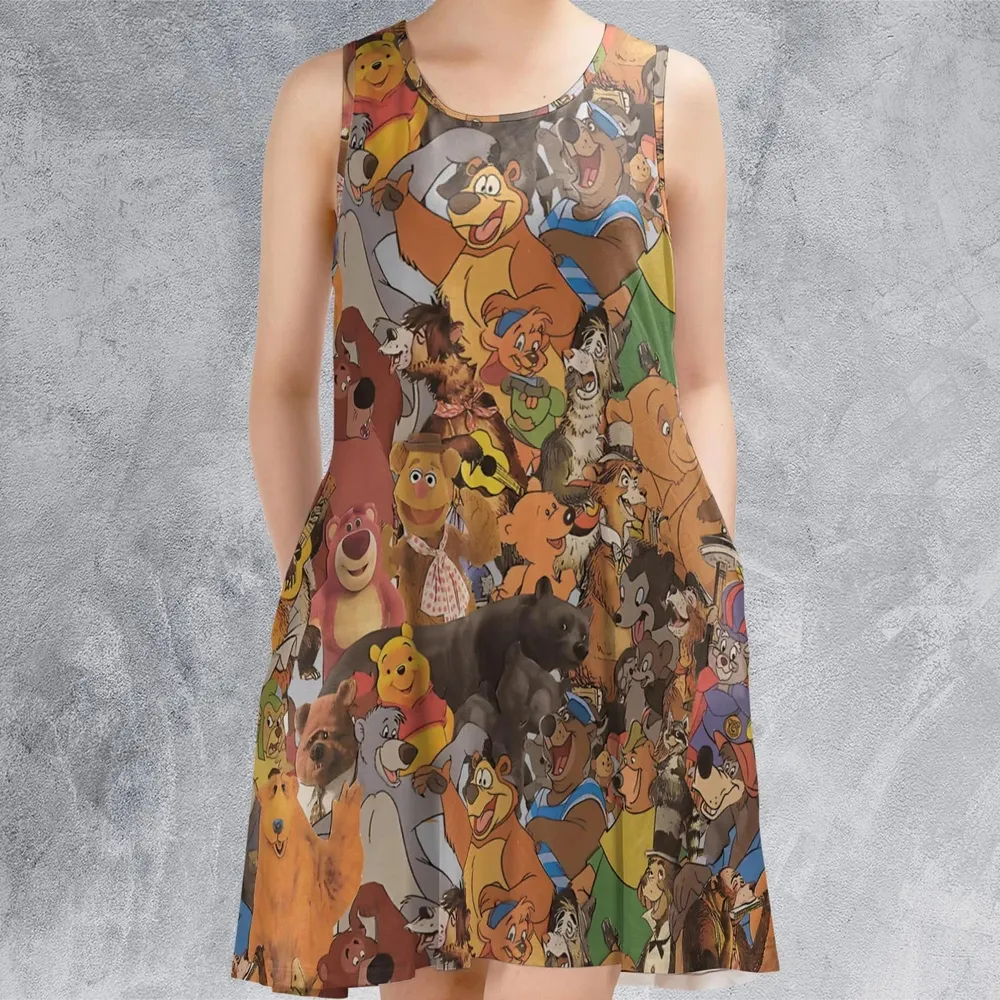 Bear Squad Sleeveless Dress - 2