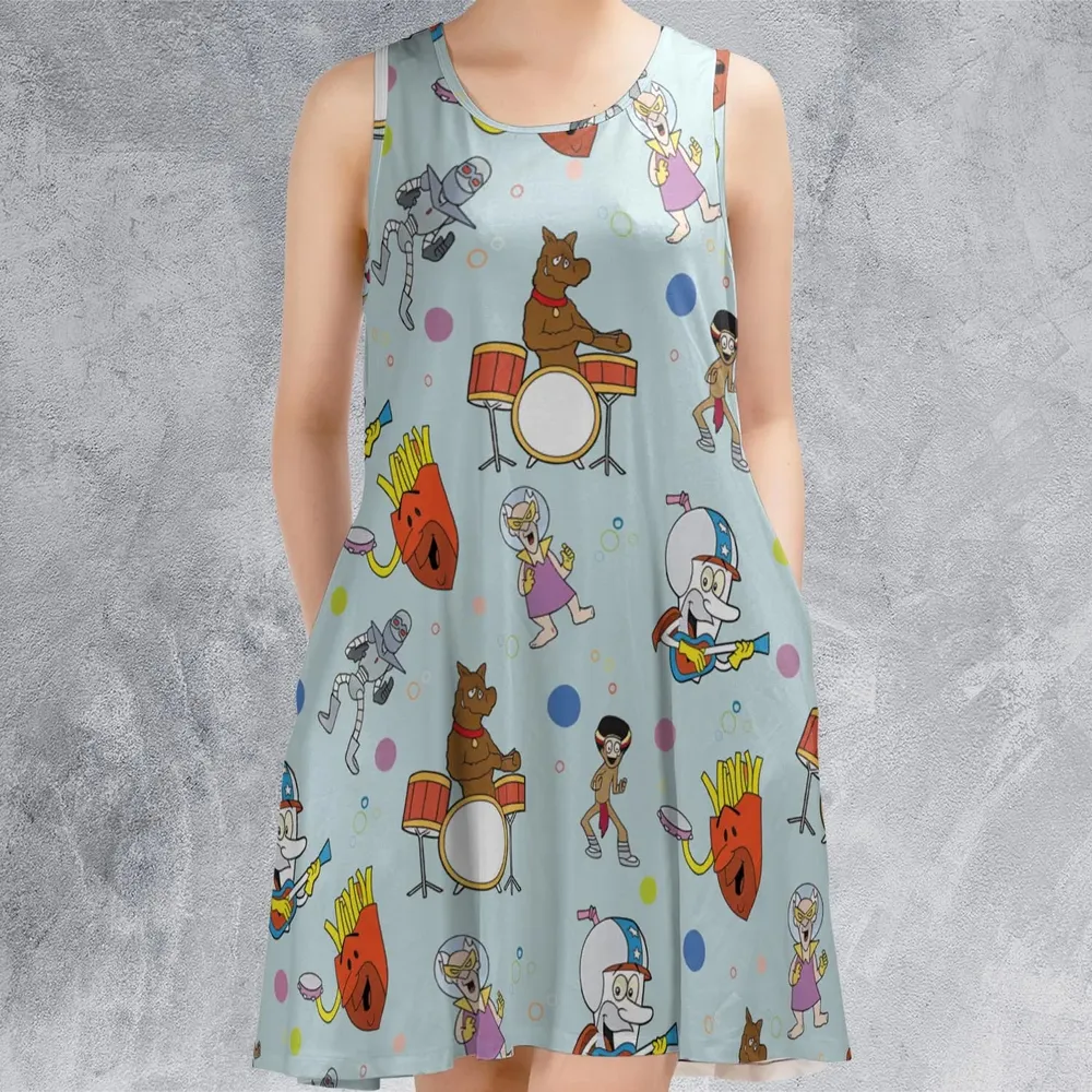 Aqua Unit Patrol Squad Team Sleeveless Dress - 2
