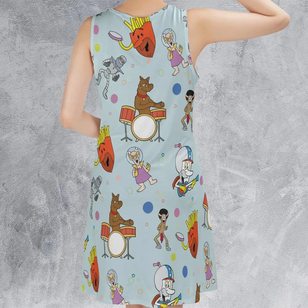 Aqua Unit Patrol Squad Team Sleeveless Dress - 3