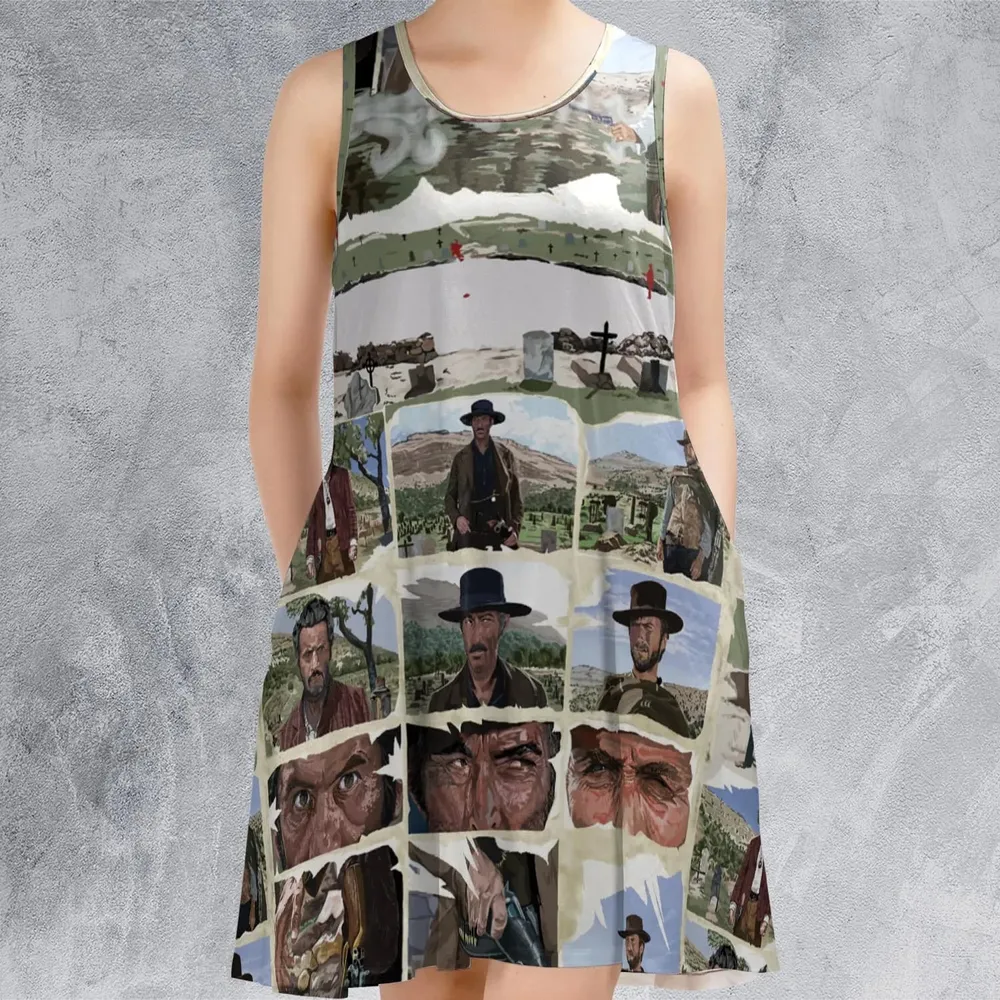 The Man With No Name The Good The Bad and The Ugly Sleeveless Dress - 2
