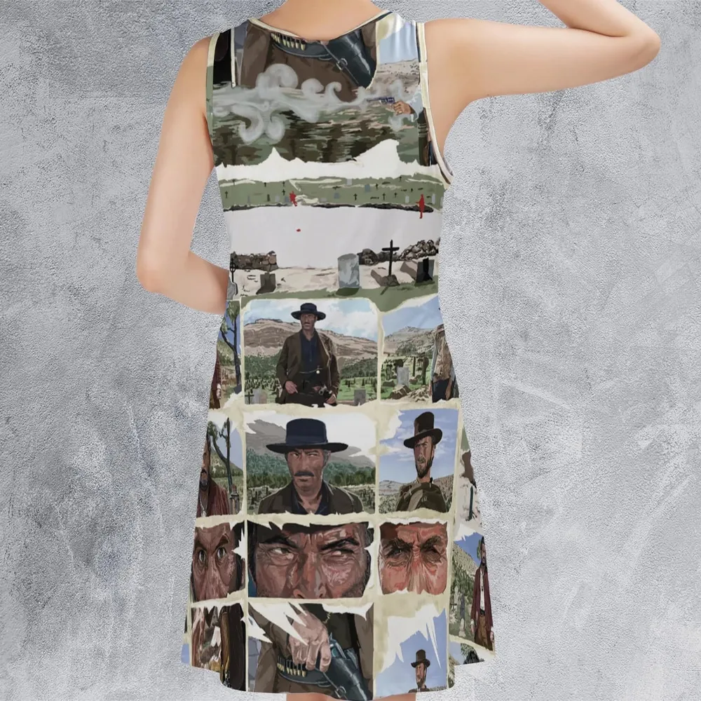 The Man With No Name The Good The Bad and The Ugly Sleeveless Dress - 3