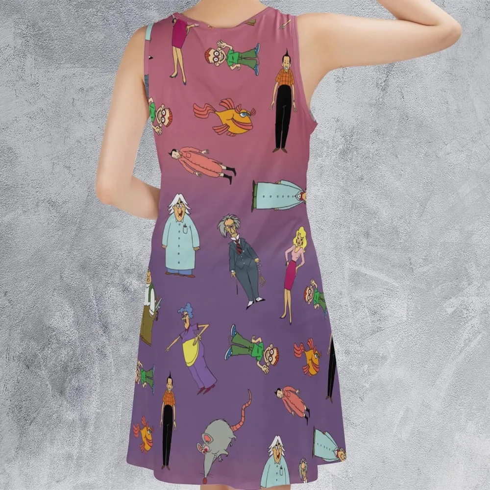 The Completely Mental Misadventures of Ed Grimley Characters Sleeveless Dress - 3