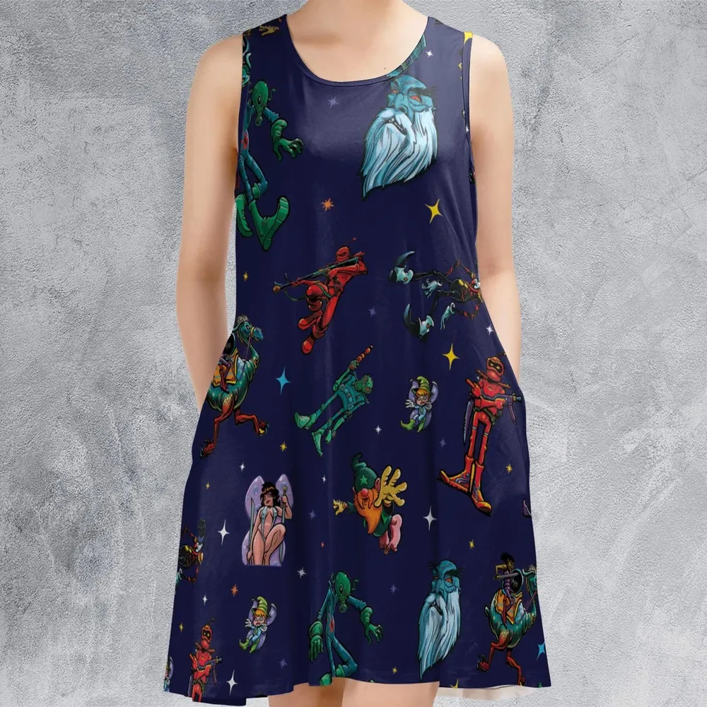 Wizard Characters Sleeveless Dress - 2