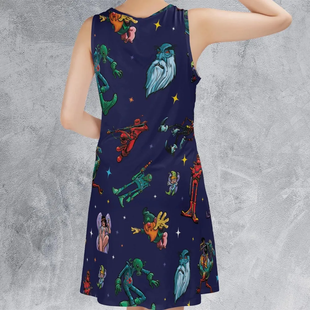 Wizard Characters Sleeveless Dress - 3